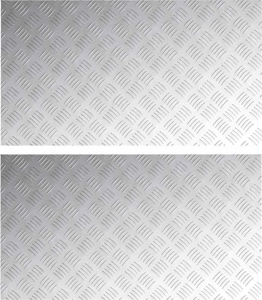 vidaXL Lépcsőfok Négyszögletes 2 pcs Ezüst 90 x 50 cm Alumínium