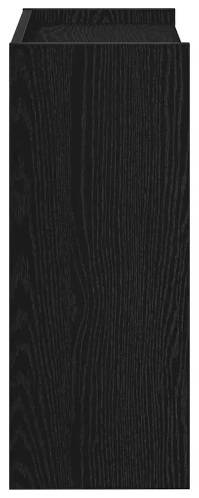 fekete szerelt fa cipőtároló szekrény 60x25x62 cm