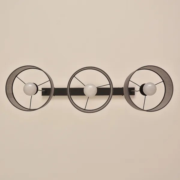 Zsinóros függőlámpa ALBA 3xE27/15W/230V szürke