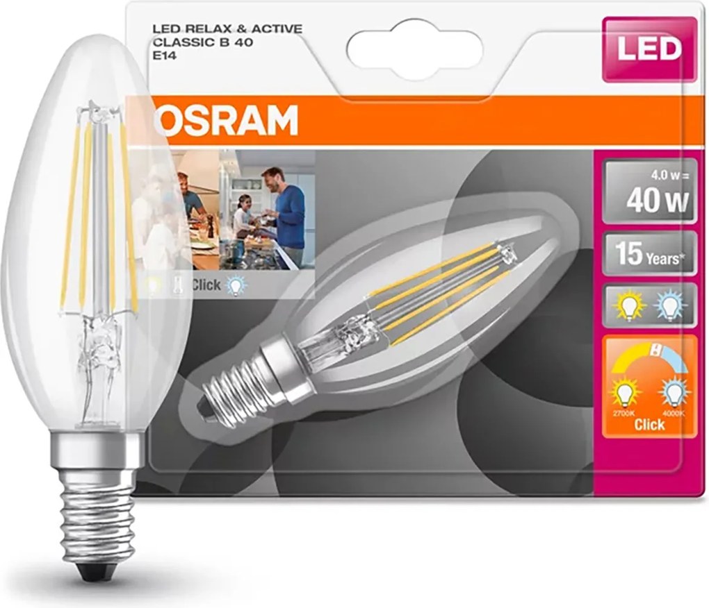 Led izzó B40 E14 4W 2700/4000K 470lm Osram Star