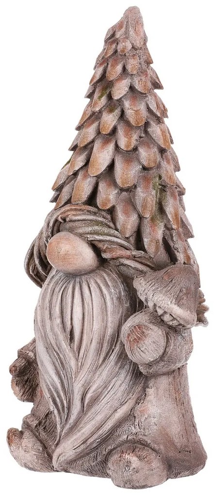 Kerti dekoráció törpe Gomba, szürke, 25 x 19 x 49cm