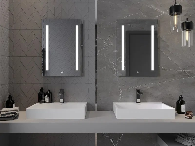 Mexen Remi, LED fürdoszobai tükör háttérvilágítással 50 x 70 cm, 6000K, páramentes, 9804-050-070-611-00