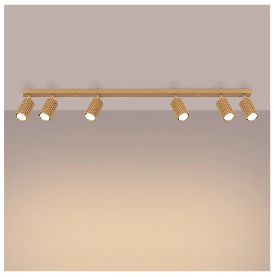 Aranyszínű spotlámpa 6,5x117 cm Gleam – Sollux
