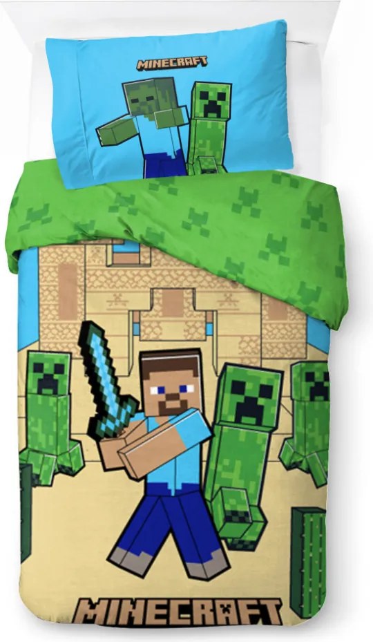 Minecraft Sand Castles ágyneműhuzat 140×200cm, 70×90 cm