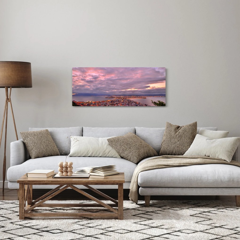Kép - Alkonyat a város felett (120x50 cm)