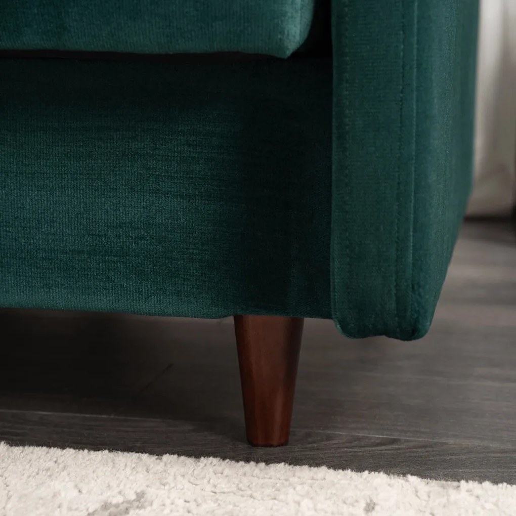 Sofa Rozkładana TIVOLI Zielona Welurowa