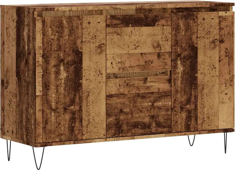 vidaXL antik fa színű szerelt fa tálalószekrény 101,5 x 35 x 70 cm