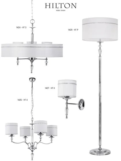Jupiter 1426- Csillár láncon HILTON 6xE27/60W/230V