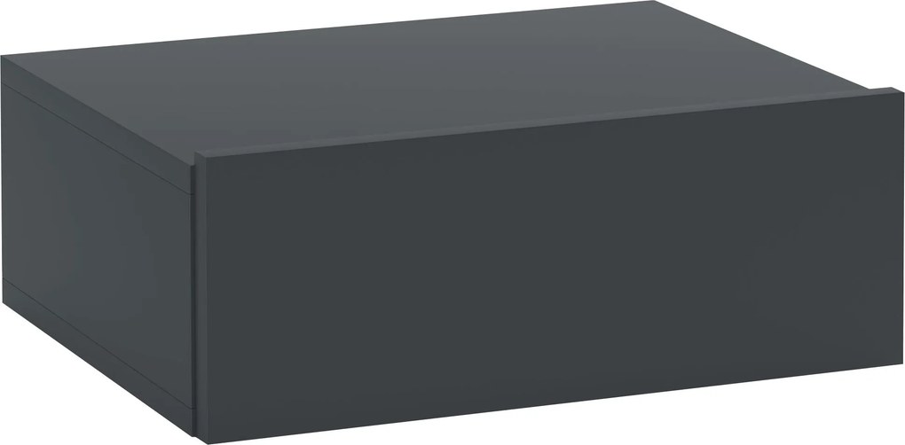 HOMCOM Függesztett Éjjeli Asztal Fiókkal, Hálószobai Éjjeli Asztal Forgácslapból, Modern Stílusú, 40x30x15 cm, Fekete | Aosom