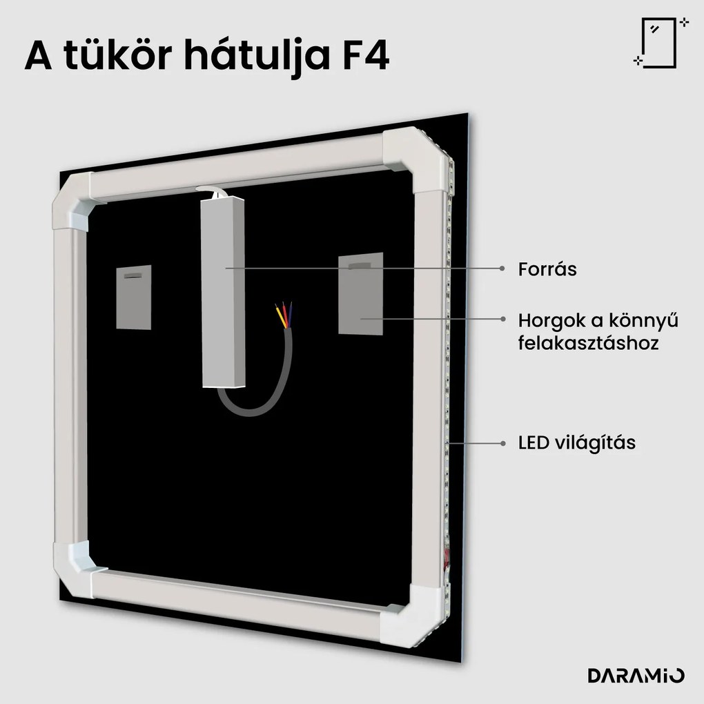 Tükör LED világítással F4