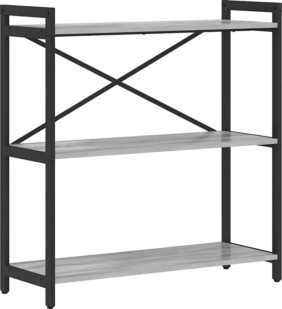 vidaXL Könyvespolc Szürke sonoma 80 x 30 x 85 cm Faanyag