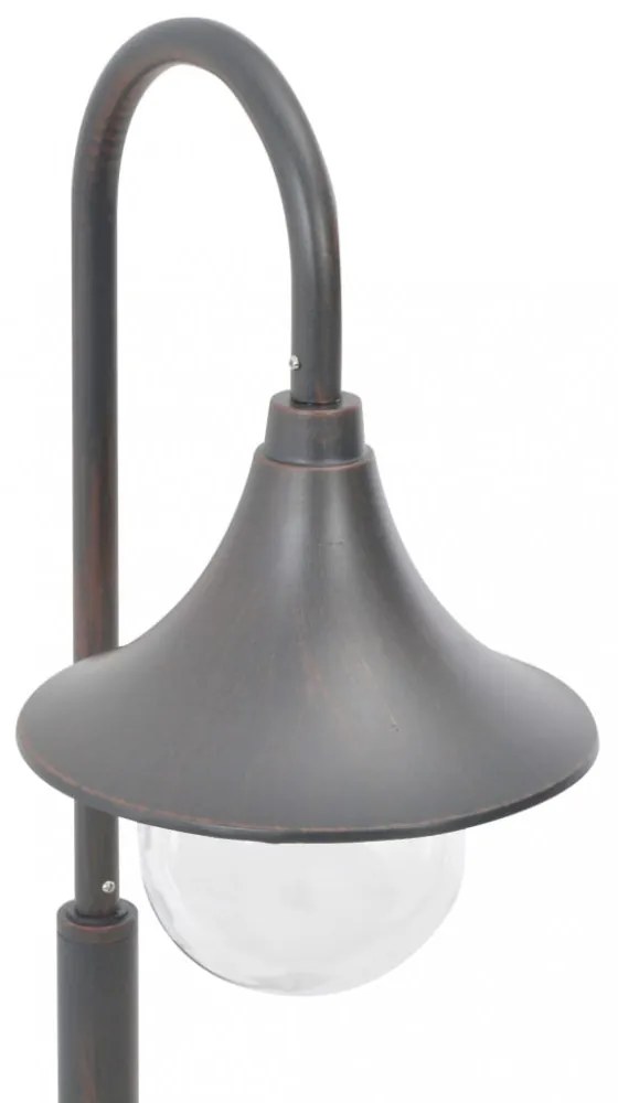 bronzszínű alumínium kerti állólámpa, E27, 120 cm