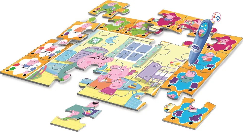 Peppa malac Reading interaktív 24 db-os puzzle Clementoni