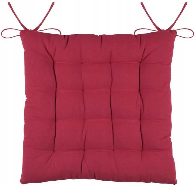 Duo székpárna 38x38cm piros pamut steppelt ülőpárna