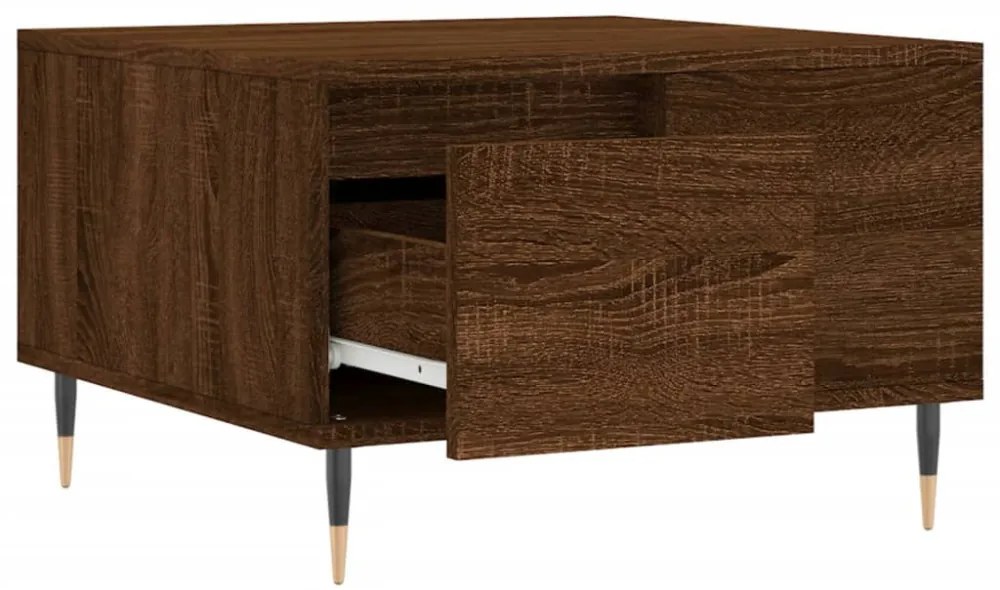 vidaXL barna tölgyszínű szerelt fa dohányzóasztal 55x55x36,5 cm