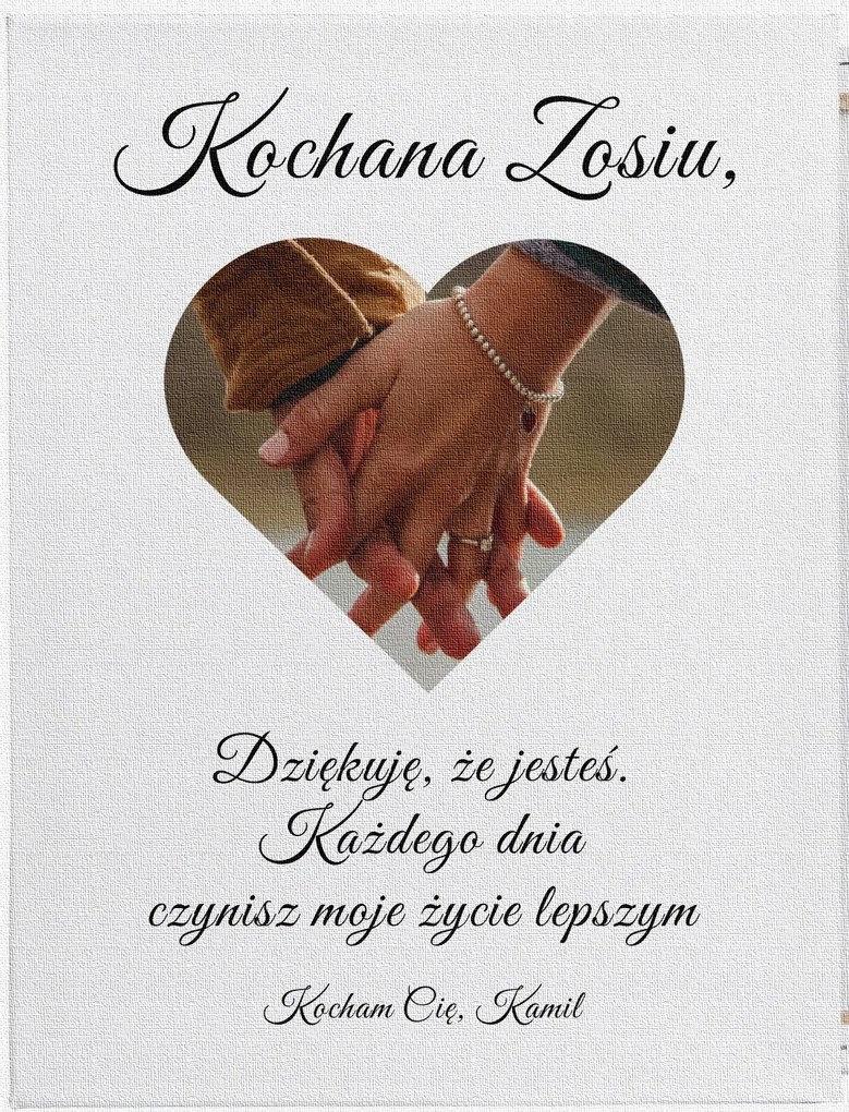 Vászonkép Ajándék Valentin napra Az Ön köszönetnyilvánító fotója