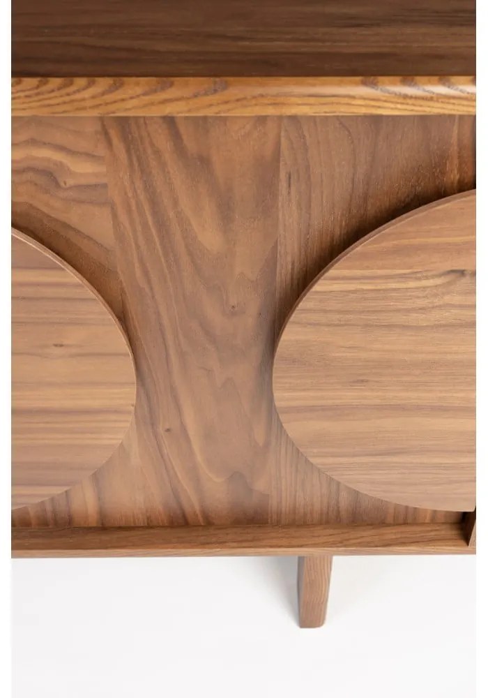 Barna alacsony komód diófa dekorral 120x58 cm Groove – Zuiver