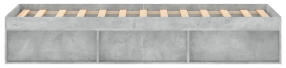 kis kétszemélyes betonszürke ágykeret 120 x 190 cm
