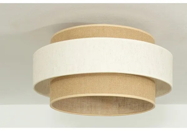 Mennyezeti lámpa BOHO 1xE27/60W/230V Ø 40 cm krémszínű/juta