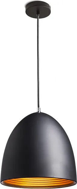 RENDL CARISSIMA 30 závěsná matná černá/zlatá 230V E27 42W