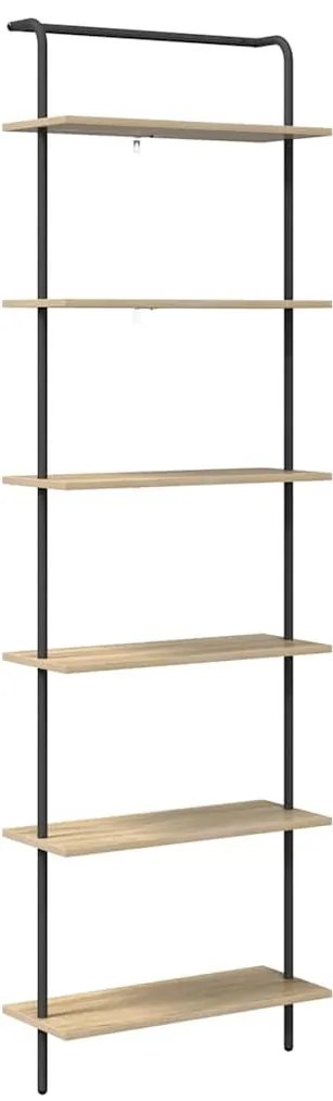 Könyvespolc sonoma tölgy 60 x 24 x 203 cm Faanyag