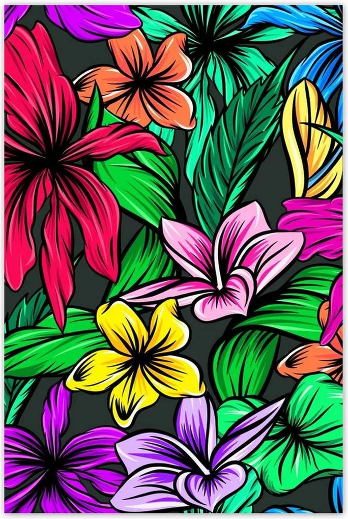 Poszter 60x90 Trópusi hibiszkusz levél