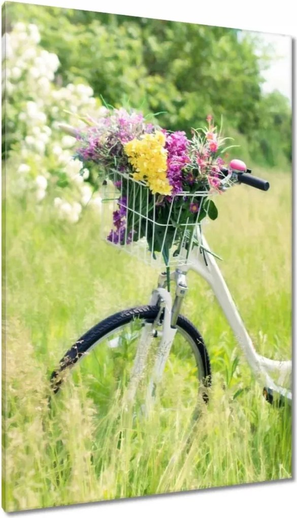 Vászonkép 80x120 Nő virágokkal