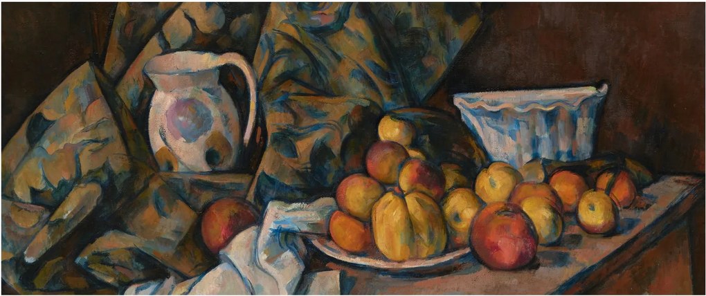 Kép - Paul Cézanne, Still Life with Apples and Peaches, reprodukciók (120x50 cm)
