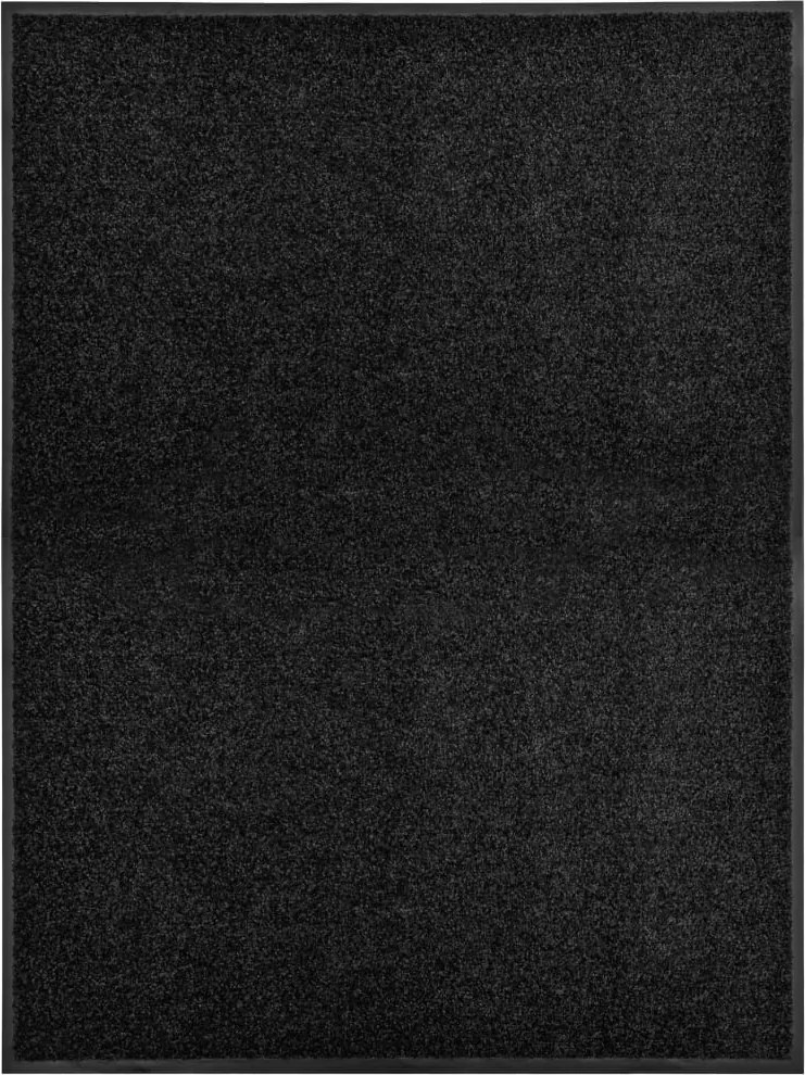 vidaXL fekete kimosható lábtörlő 90 x 120 cm