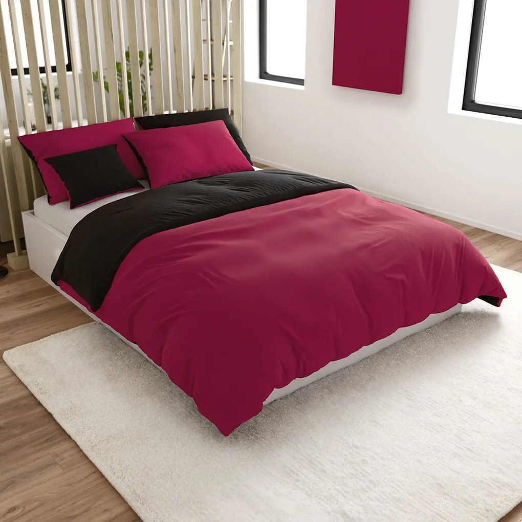 MONOCHROMATIC bordó pamut ágyneműhuzat Ágyneműhuzat mérete: 70 x 90 cm | 140 x 200 cm