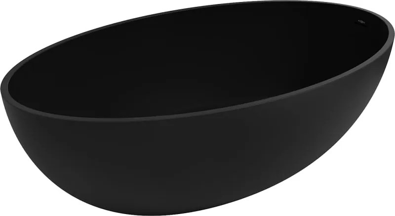 Mexen Prato szabadon álló kád konglomerátumból 170 x 100 cm, fekete matt - 57251701070