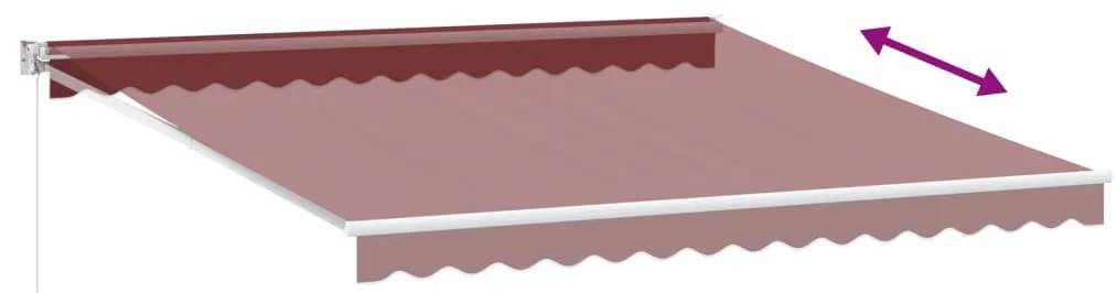 burgundi vörös kézzel kihúzható napellenző 400 x 300 cm