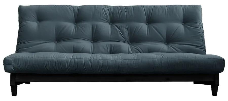 Fresh Black/Petrol Blue olajkék kinyitható kanapé - Karup Design