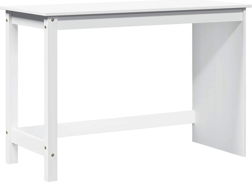 vidaXL Asztal Fehér 112 x 50 x 75 cm Tömör fenyőfa