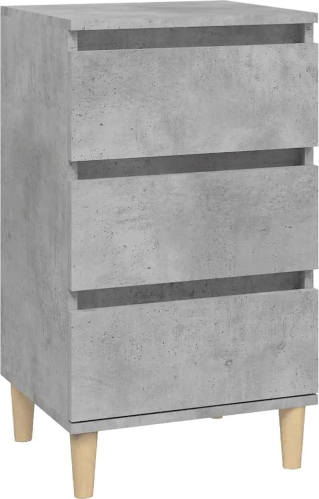 vidaXL betonszürke szerelt fa éjjeliszekrény 40x35x70 cm