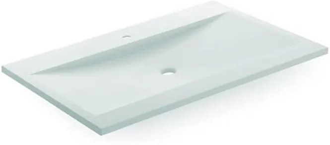 Bathco 0506 - Süllyesztett mosdó MANHATTAN 100x45 cm gyanta/fehér