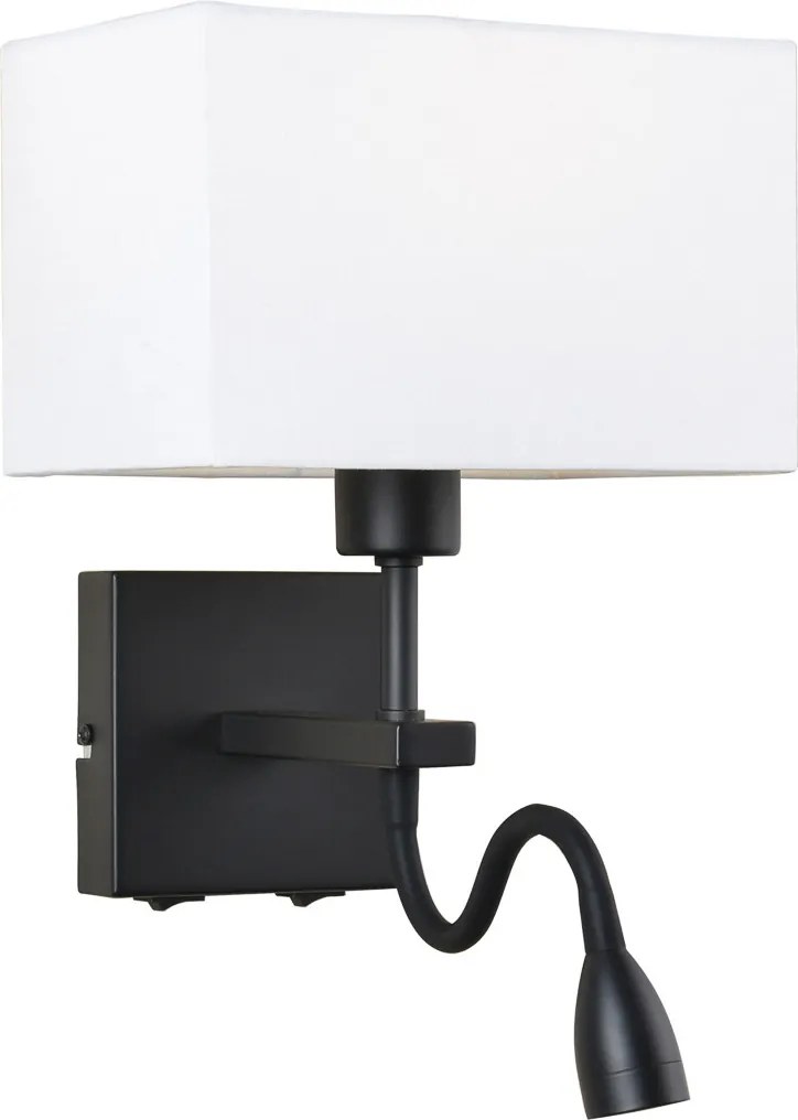 Italux NORTE WL-1122-2-BL-BM-RC-WH Fali lámpa 2x60W, 3W/E27, LED 3000K 350LM IP20