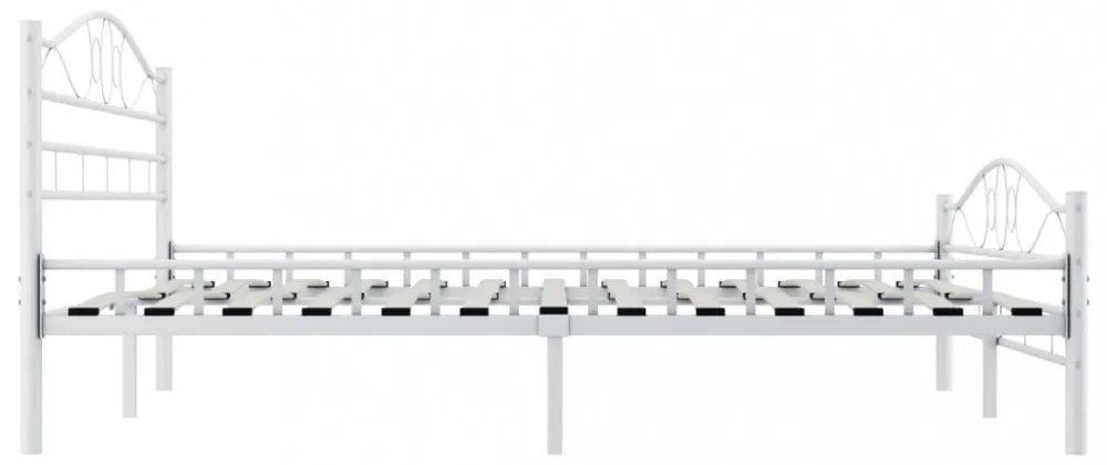 Fehér fém ágykeret 160 x 200 cm