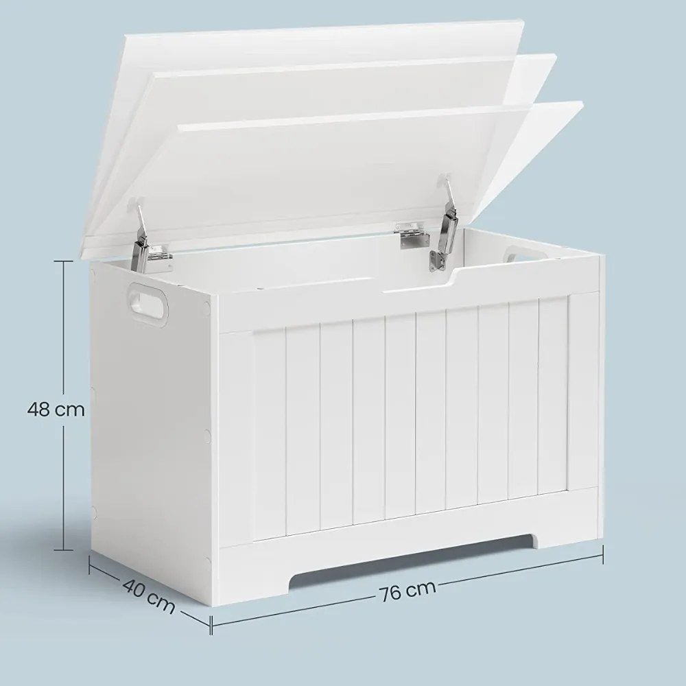 Tárolópad GRETA, 76x48x40 cm, fehér Vasagle