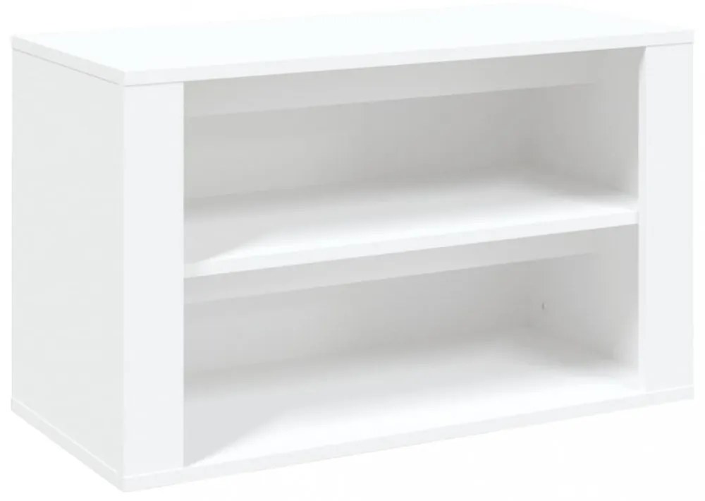 fehér szerelt fa cipőtartó 75x35x45 cm