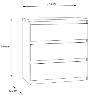 MAO fiókos komód artisan tölgy