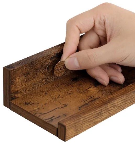 3 darabos SHELFY falipolc szett, barna