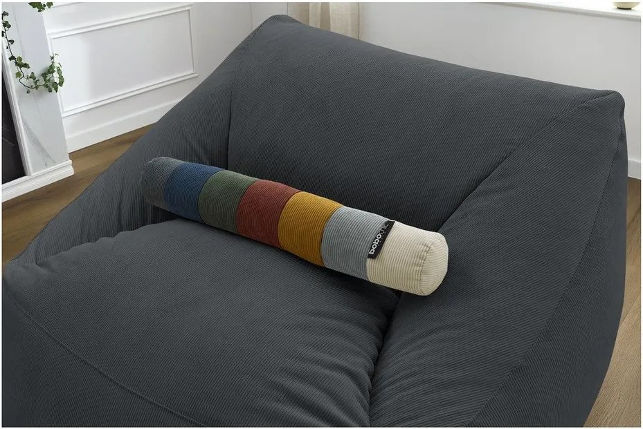 Sötétszürke kordbársony babzsákfotel Lilibet – Bobochic Paris