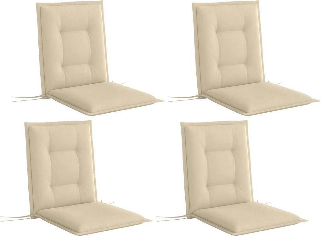Outsunny 4 darabos ülőpárna készlet 108 x 50 x 5 cm-es székpárnák, kültéri és beltéri ülőpárna, padpárna kertbútorhoz, étkezőszékekhez, beige | Aosom
