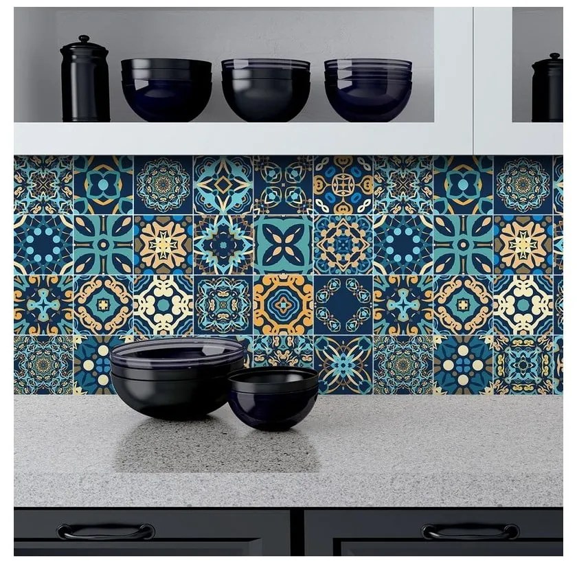 Dizier 9 db-os dekor falmatrica szett, 10 x 10 cm - Ambiance