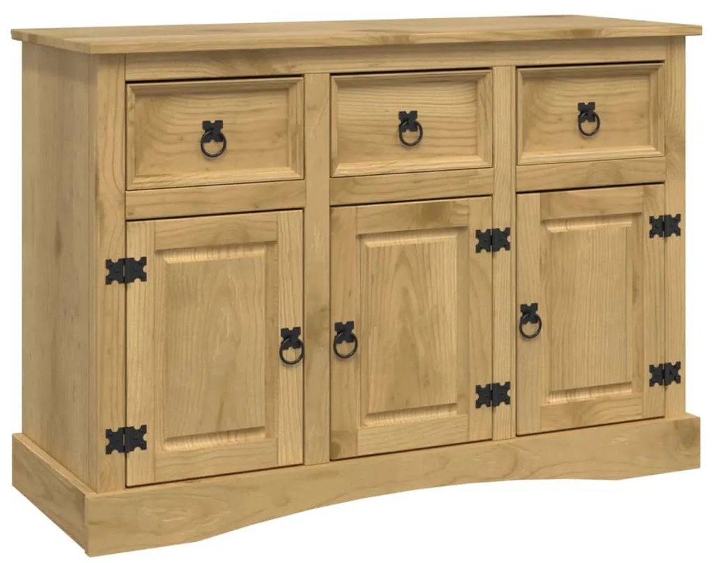 Corona tömör mexikói fenyőfa tálalószekrény 115 x 43 x 79,5 cm