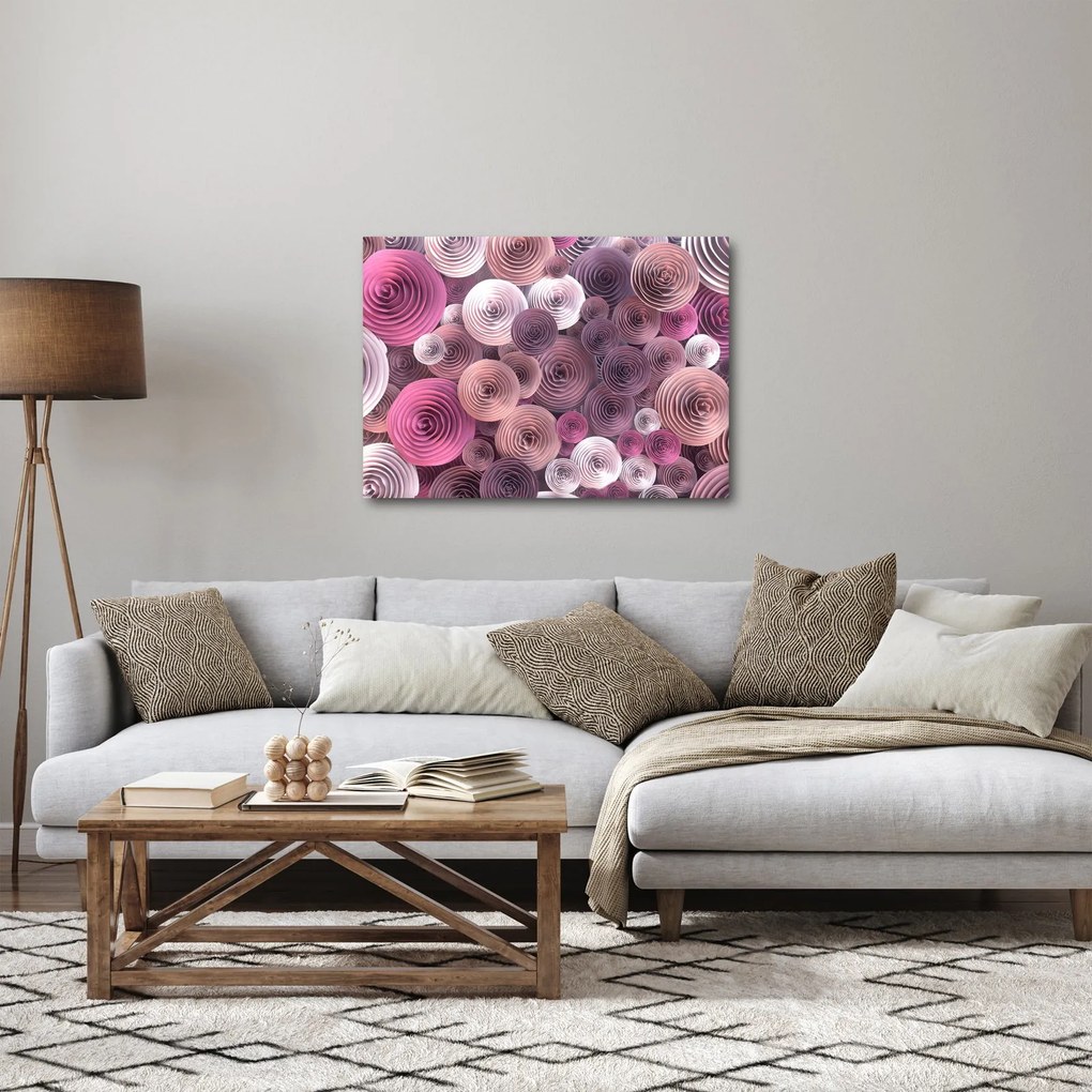 Absztrakt kép Rózsa virága (70x50 cm)