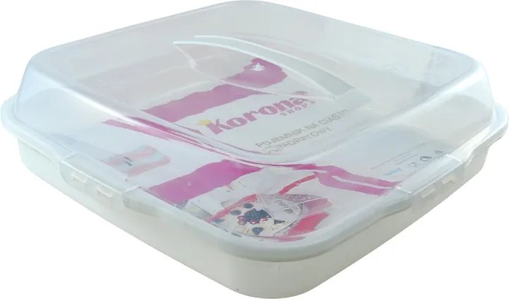 Tároló doboz Sütemény Négyzet alakú torta tartóval