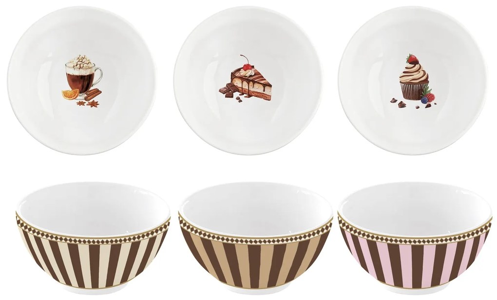 Porcelán tálka szett 3 db díszdobozban Sweet Moments