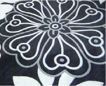 Papilio Puha Szőnyeg 200x290 Virágok fekete #PAP074